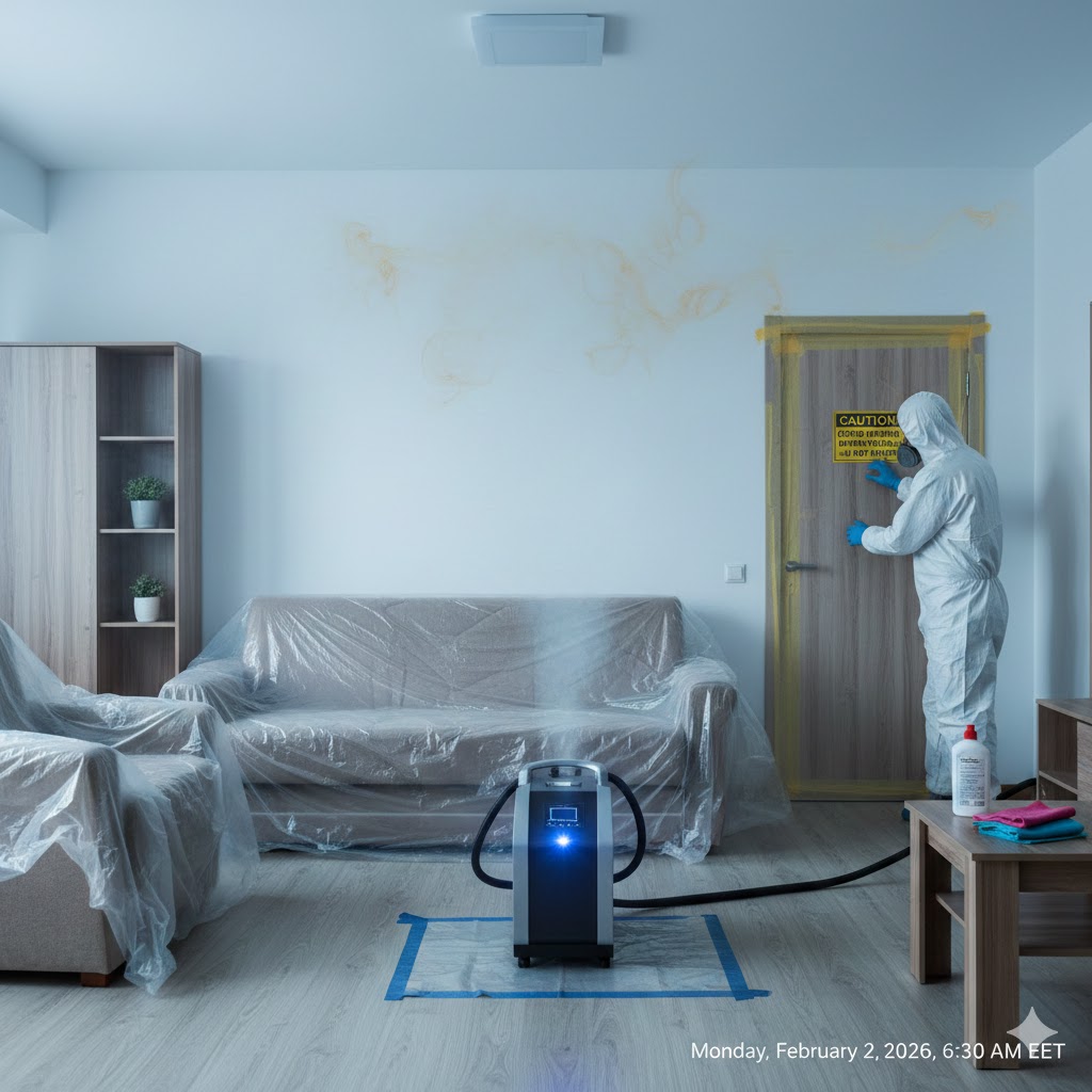 Ozonation of an apartment in Kyiv: how to get rid of cigarette smell, mold, and dirt